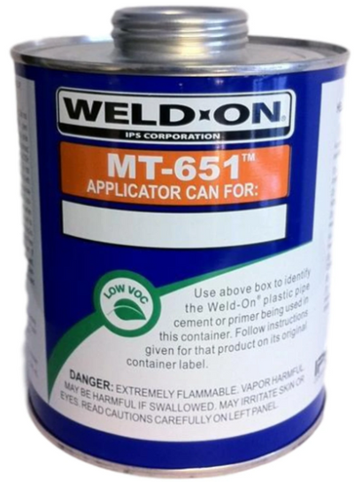 Weld-On 10012 MT-651 Empty Quart Can