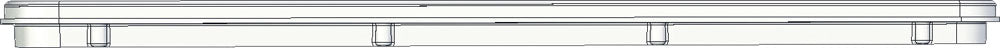 CMP 32-Inch PVC Channel Drain Cover and Frame, White, 25506-320-100 - alternate view