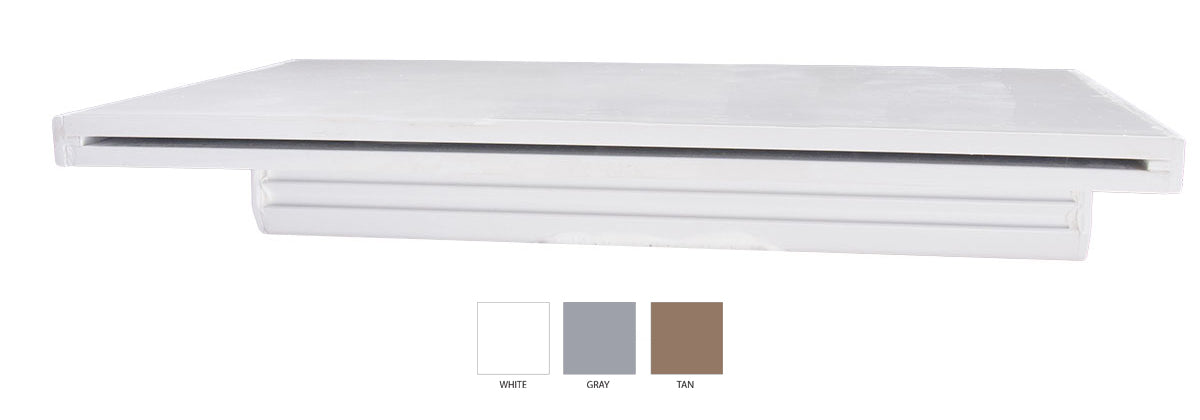 CMP Natural Wonders 24" White Waterfall with Back Port and 1" Lip, 25577-220-000