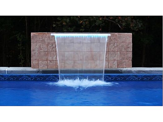 CMP Brilliant Wonders 48" LED Waterfall, Back Port, 6" Lip, 100 Ft. Cord, White, 25677-430-000 - alternate view