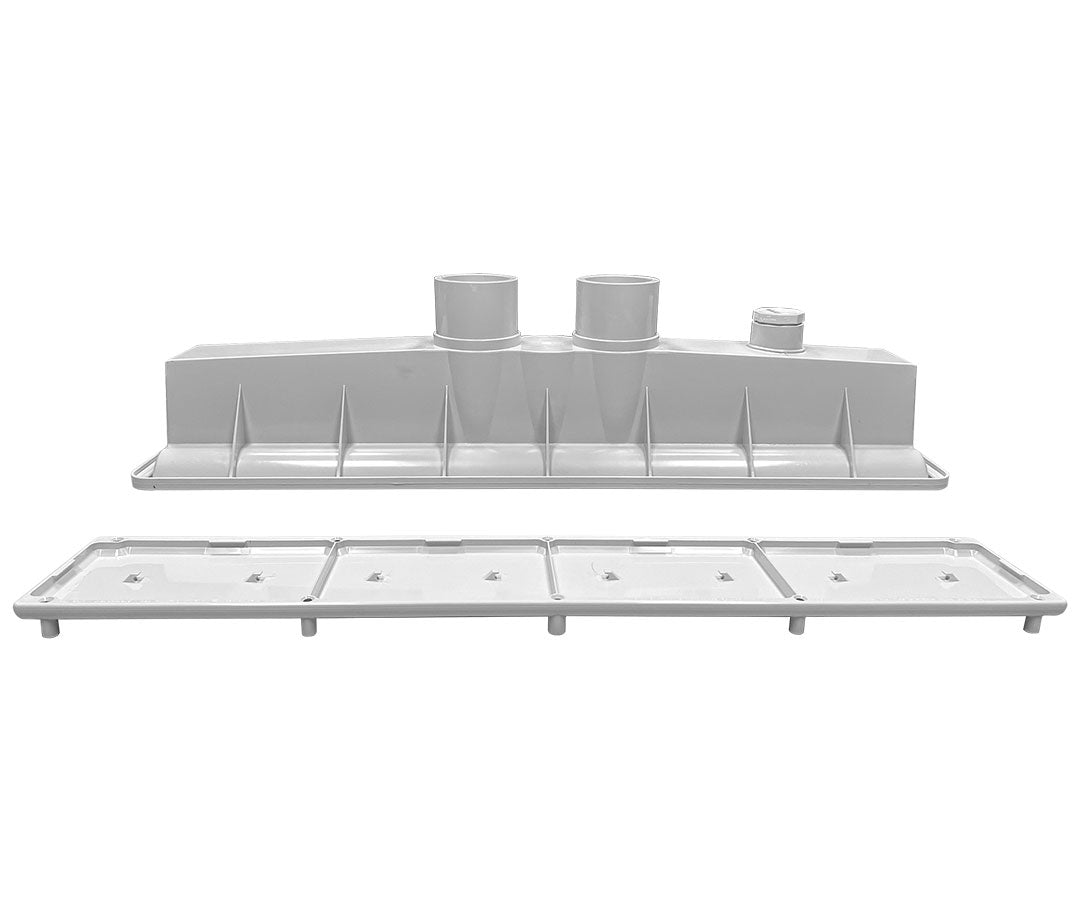 A&A Manufacturing AVSC Dual Pebble Top Channel Drain White – Pentair In-Floor — 289101