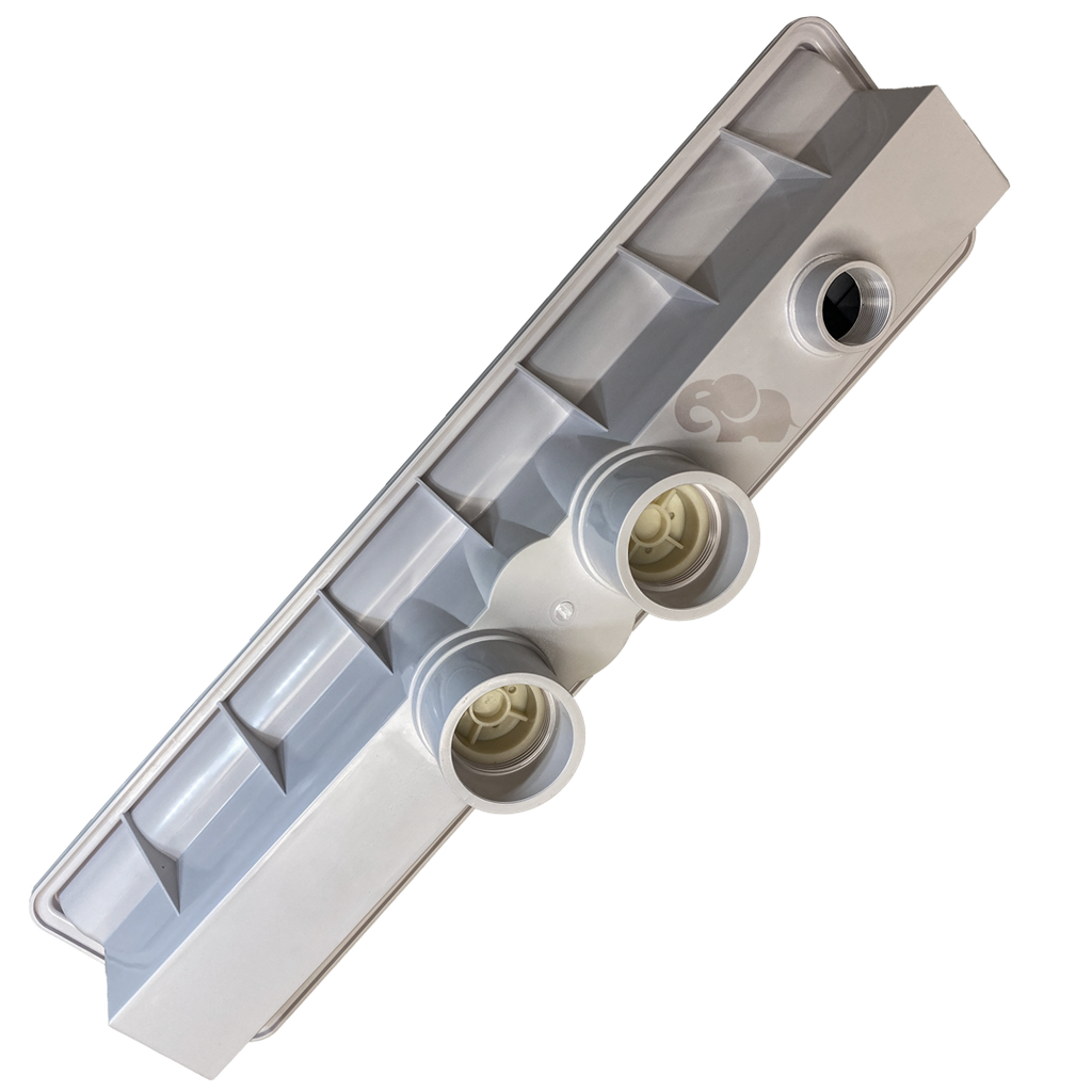 A&A Manufacturing AVSC Dual Pebble Top Channel Drain White – Pentair In-Floor — 289101 - alternate view