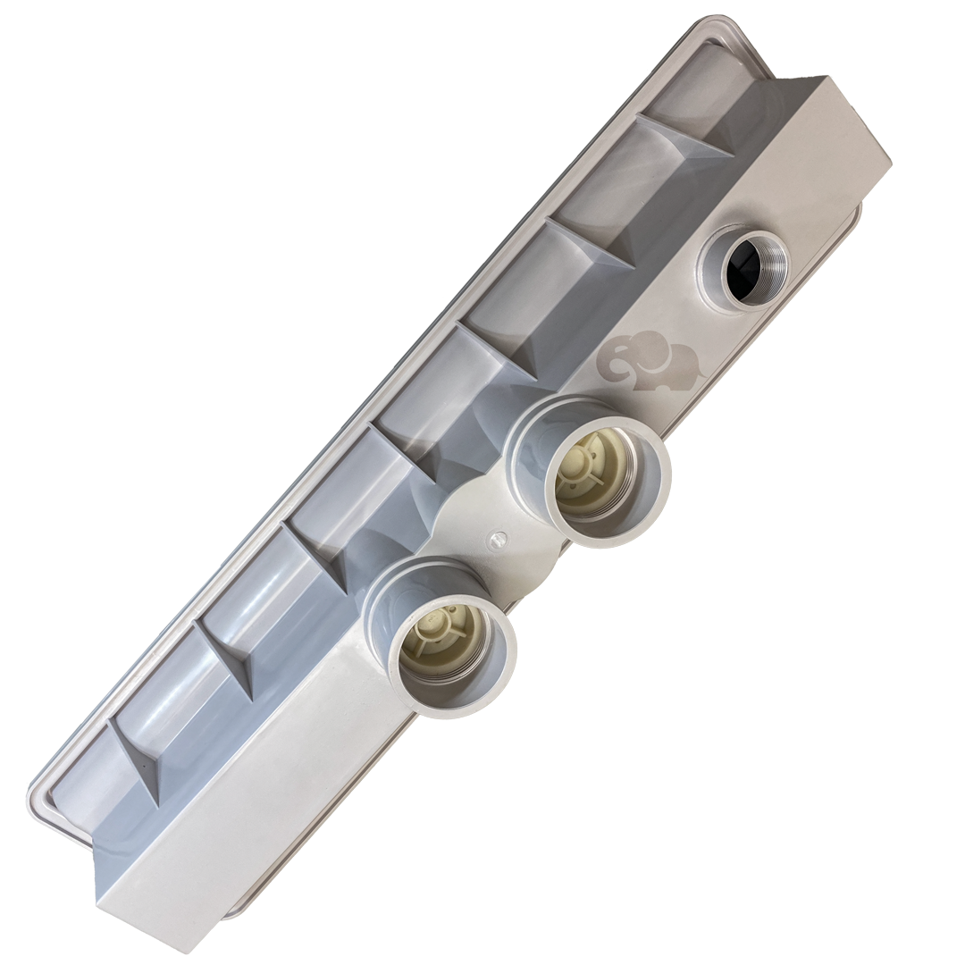 A&A Manufacturing AVSC Dual Pebble Top Channel Drain White – Pentair In-Floor — 289101 - alternate view