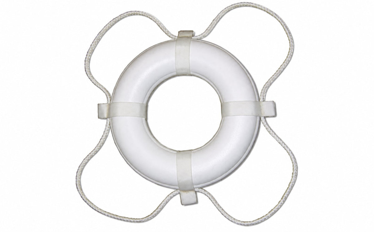 PoolStyle 361 Foam Life Ring, 24 Inch, White