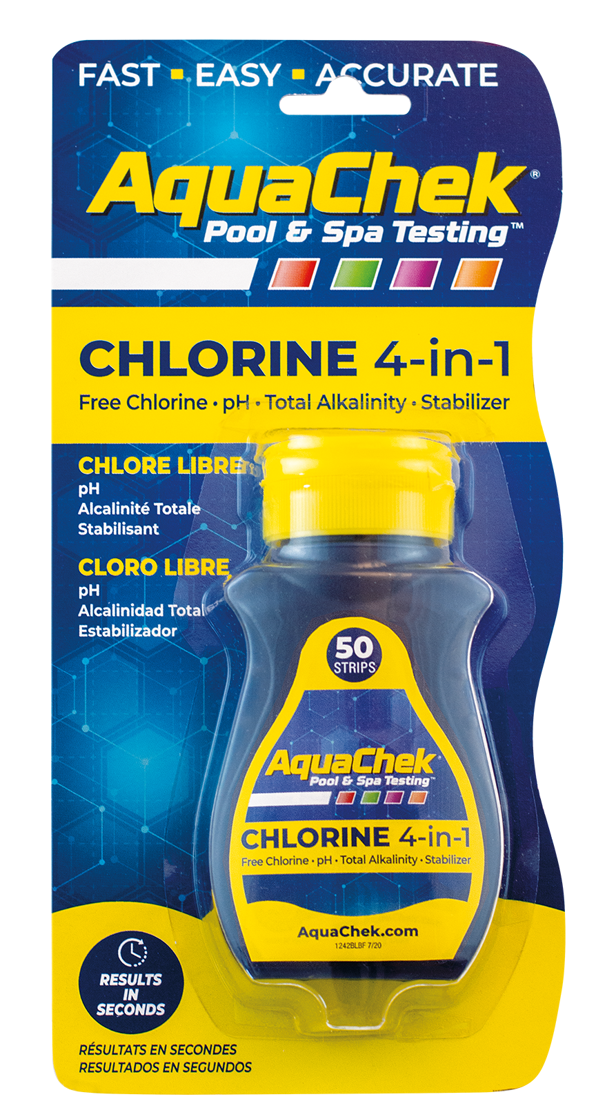 AquaChek 4-in-1 Free Chlorine Test Strips for Swimming Pools, 511242A - alternate view