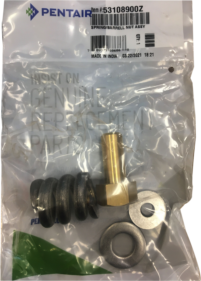 Pentair Spring Barrel Nut Assembly, 53108900Z - alternate view