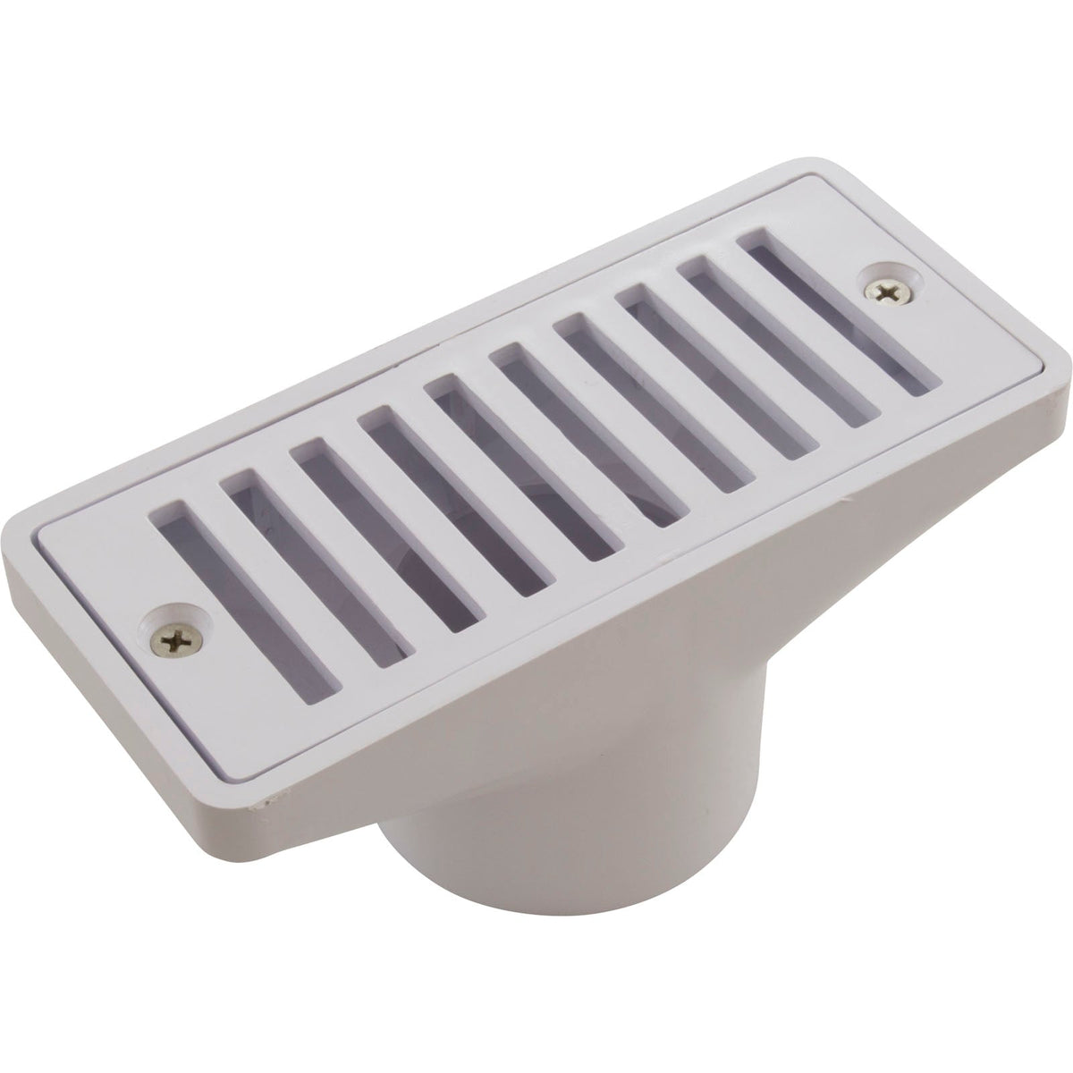 Pentair Gutter Drain and Grate, 2-1/2" x 6", White, 542039 - alternate view