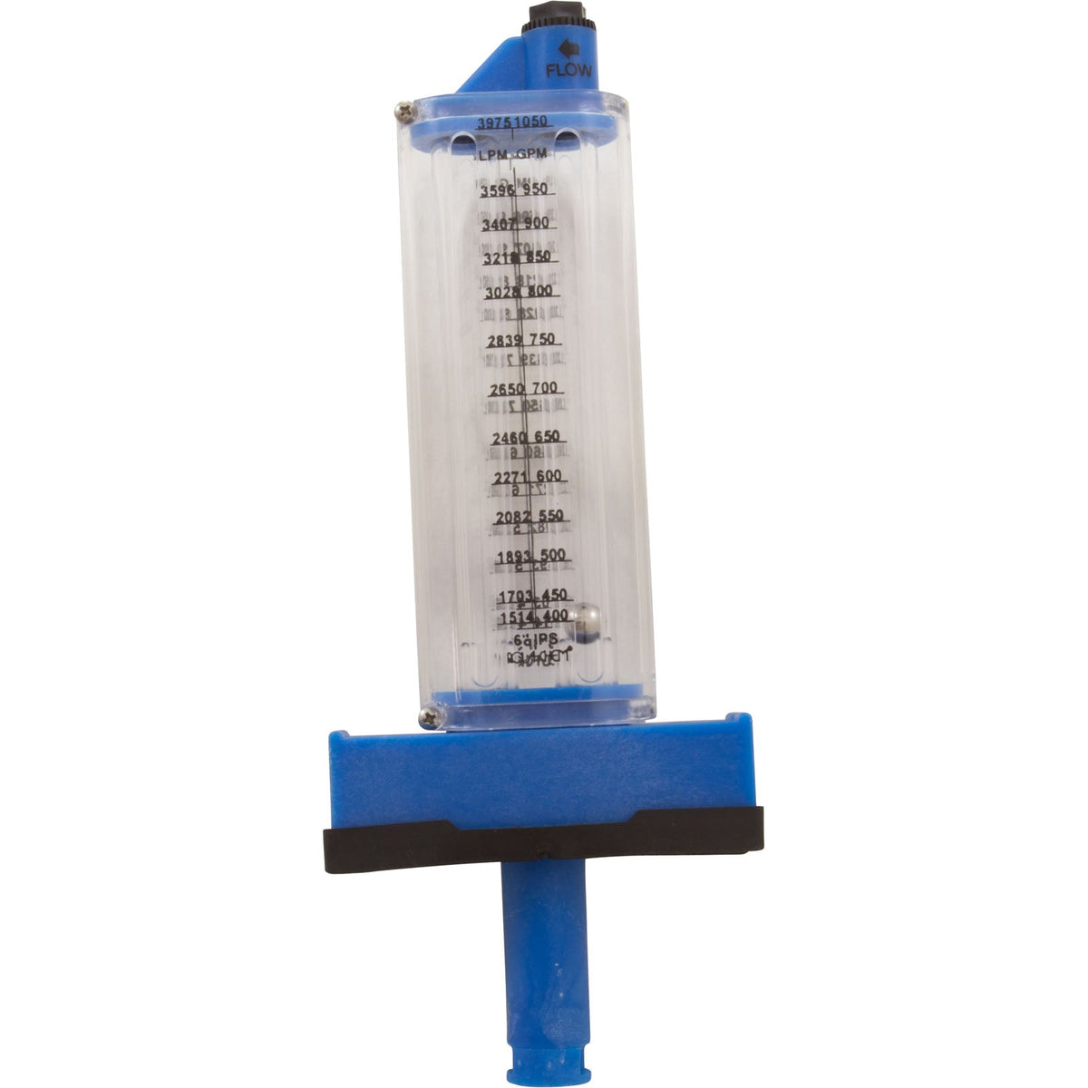Rola-Chem 2.5 Inch PVC Top Mount Flowmeter, 70 to 240 GPM, 570361T