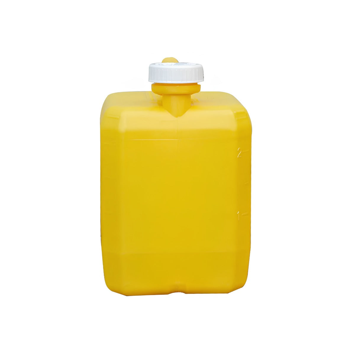 CKS Packaging 2 1/2 gal Yellow Jerry Jug with 63mm White CRC Cap — 9210505003000