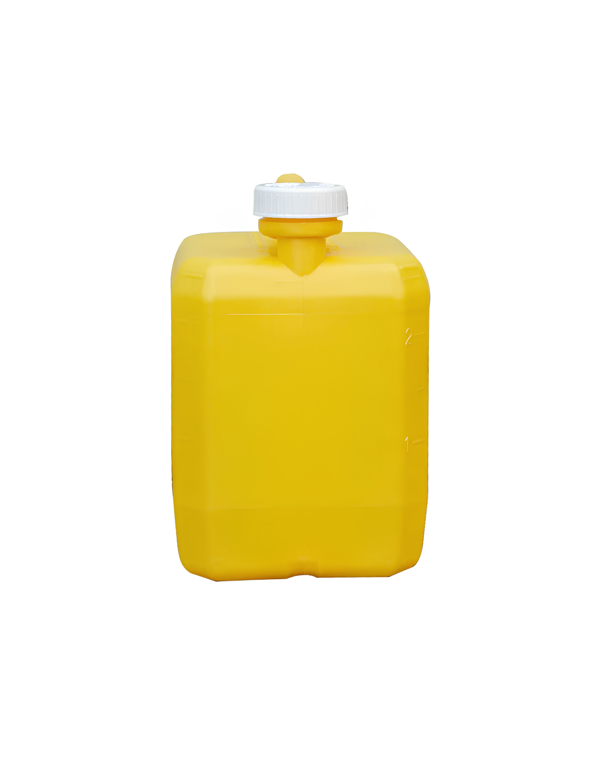 CKS Packaging 2 1/2 gal Yellow Jerry Jug with 63mm White CRC Cap — 9210505003000 - alternate view