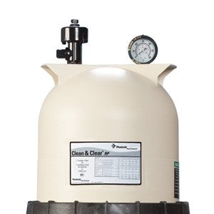 Pentair Clean & Clear RP 100 - tank lid, pressure gauge and air relief valve detail