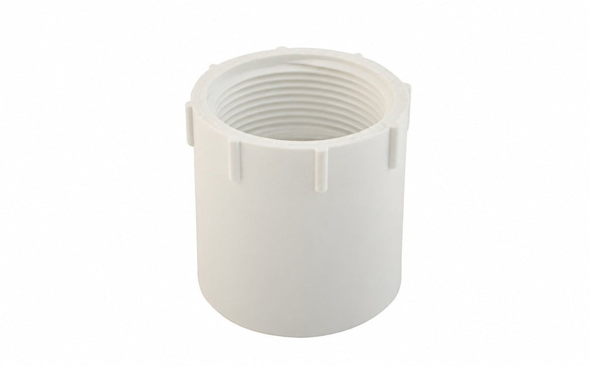Westlake Pipe & Fittings 1.5" White Slip x FPT SCH40 PVC Female Adapter — 435015BC