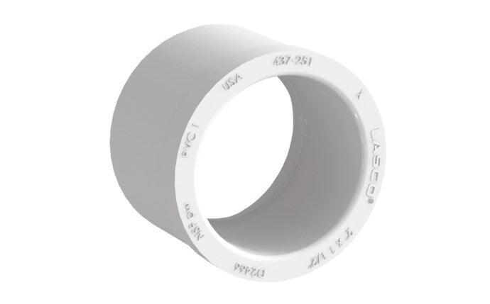 Westlake Pipe & Fittings 2" x 1.5" White SP x Slip SCH40 Reducer Bushing — 437251BC