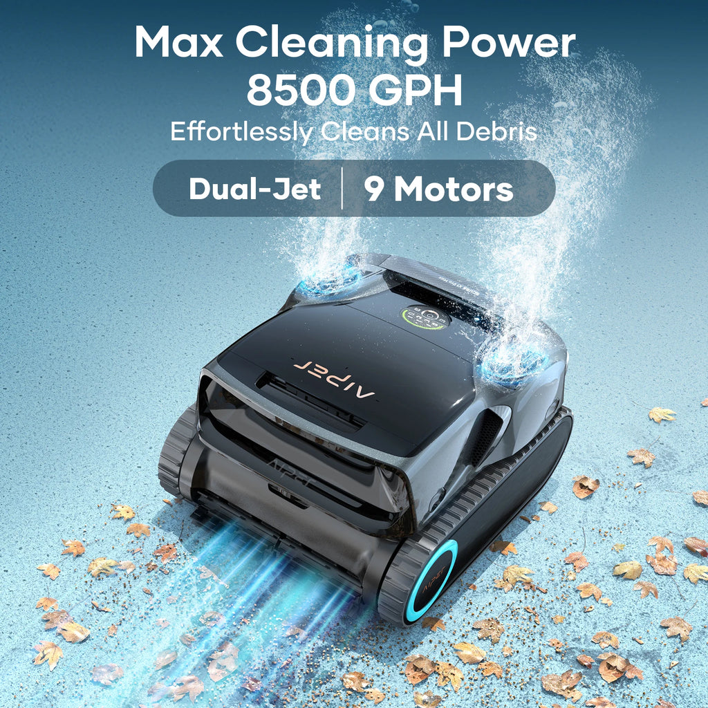 Aiper Scuba X1 Pro Max - manufacturer illustration of suction and cleaning system