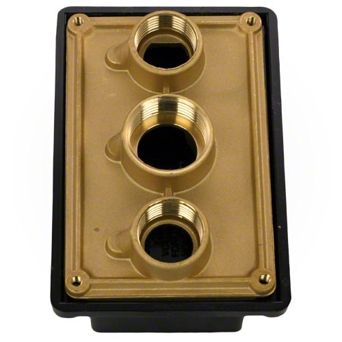 Pentair Junction Box Brass Base w/ Polycarbonate Cover- 3/4 in.x 1 in. x 3/4 in. ports — 78310700
