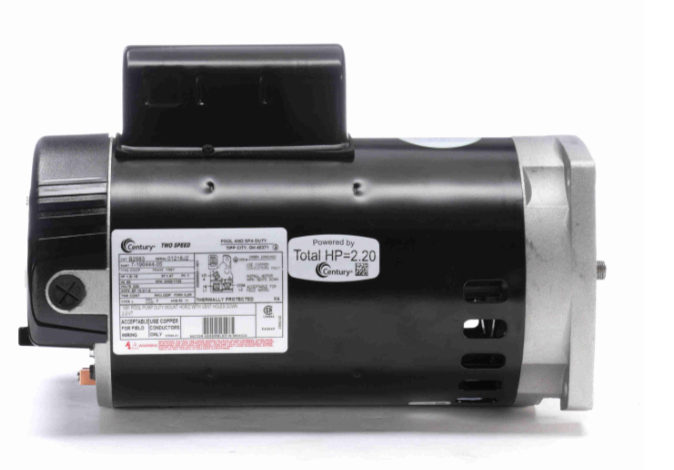 Century B2983 1.5 HP Two-Speed Square Flange Pool Pump Motor - 230V - alternate view