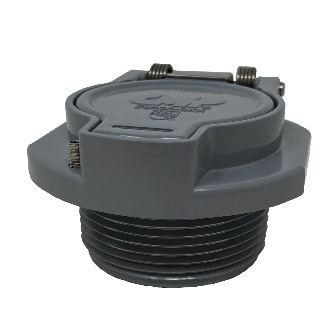 Super-Pro Gray Vac Lock Fitting 1 1/2" MPT — 25505-001-000