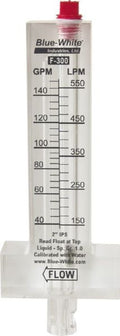 Blue White Industries 4" PVC Flow Meter 125-500 GPM — F-30400P