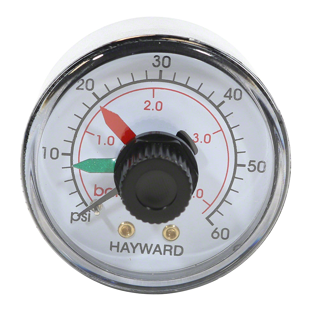 Component detail: genuine Hayward ECX2712B1 pressure gauge specified for the C4030 filter; no extra spare gauge included.
