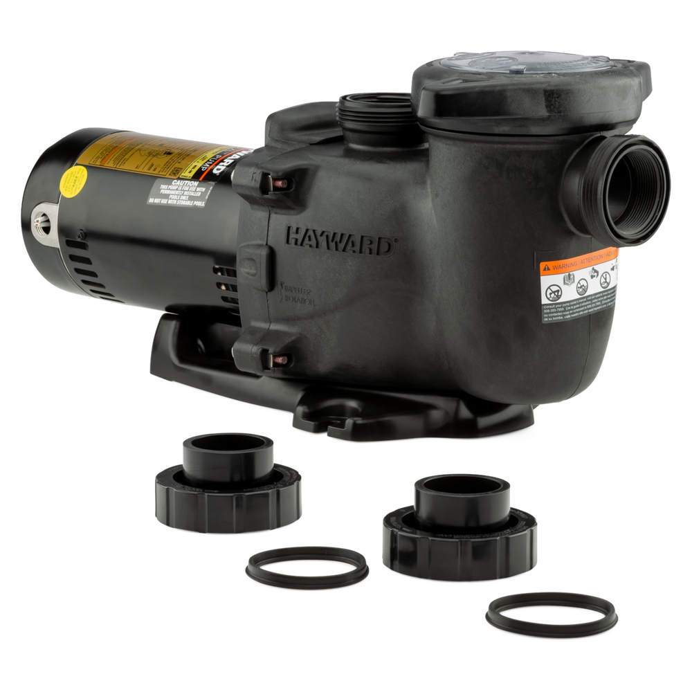 Hayward MaxFlo XL SP2307X10 1 HP pool pump — Pump with included unions and O-rings