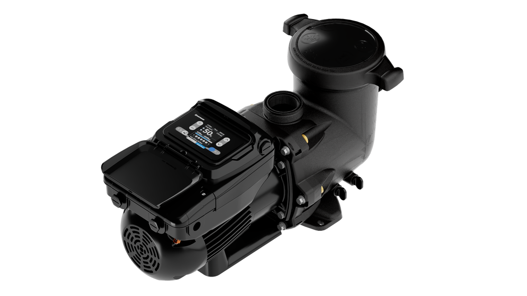 Hayward TriStar VS 950 Variable Speed Pump with OmniX 2.7 HP - SP32950VSPX1 – Top rear angle with OmniX Universal Display open