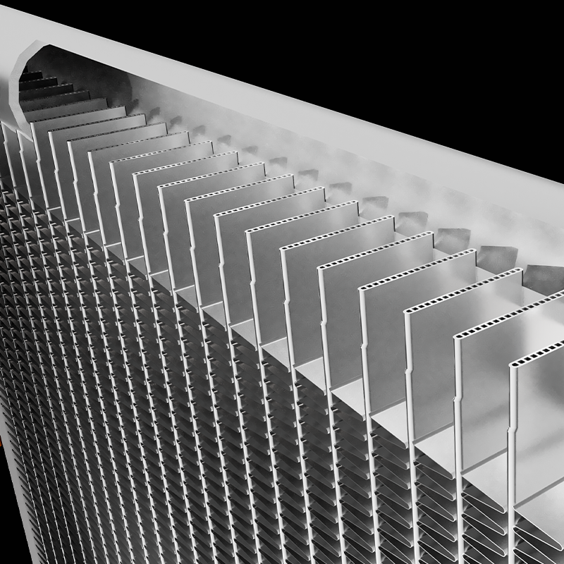 HP21405T — Detalle oficial del evaporador de microcanales