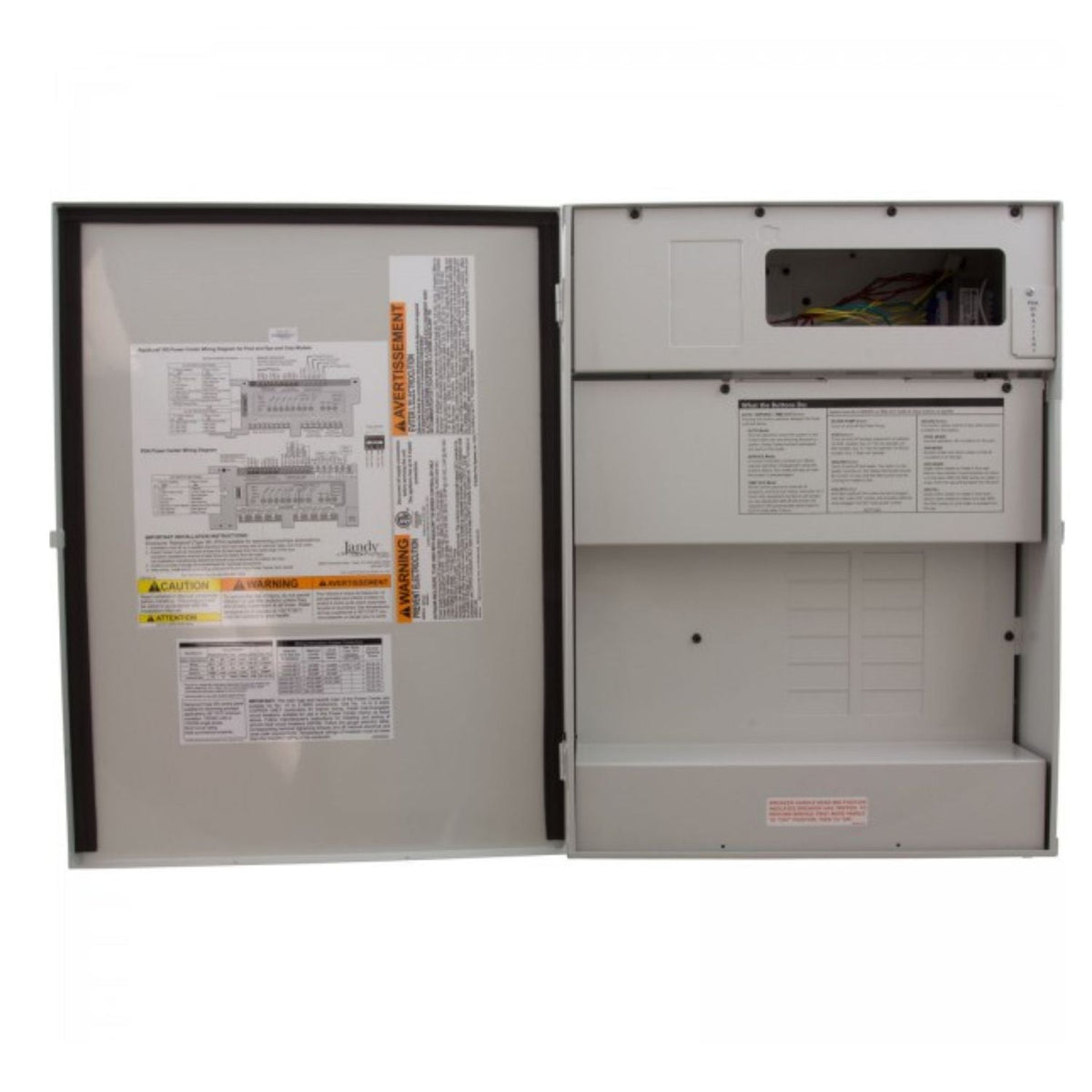 Jandy 6614AP-LG PureLink Power Center open interior view
