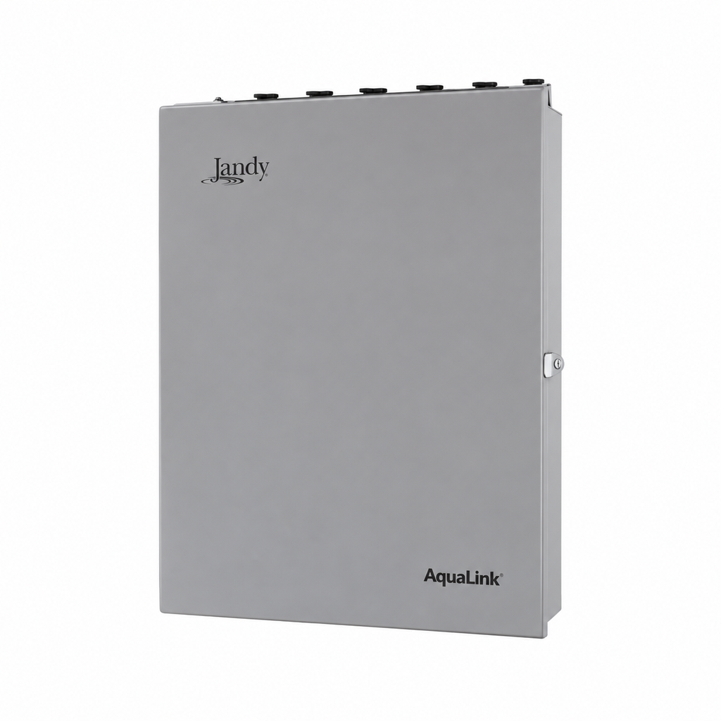 Jandy AquaLink cabinet — AI-retouched product image; cabinet component of IQ906-PS-PC kit