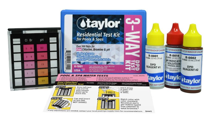 Taylor K-1001-12 Residential 3-Way DPD Water Test Kit