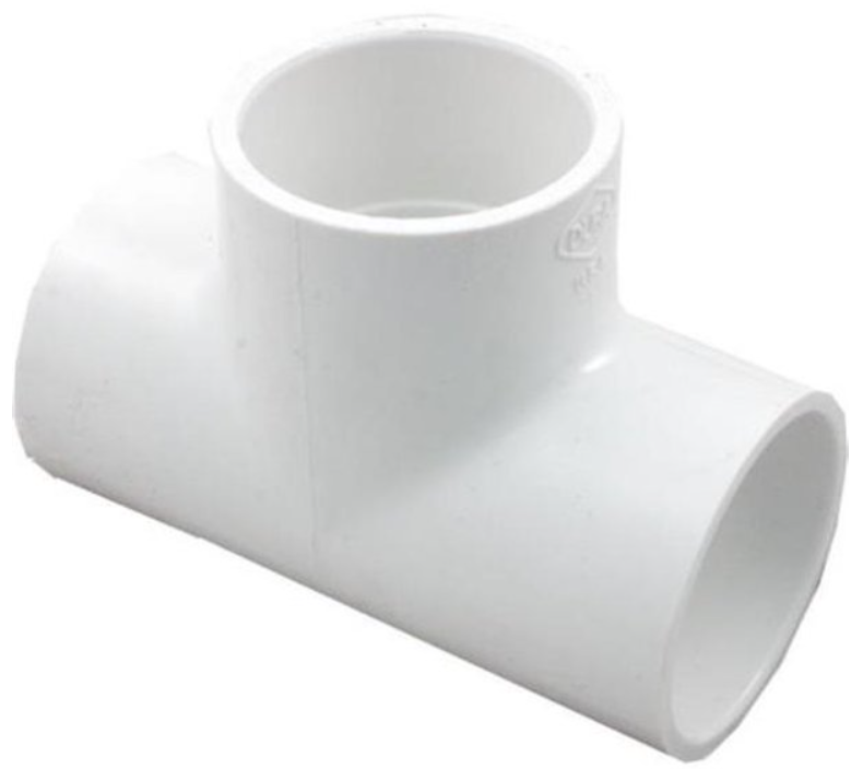 Westlake Pipe & Fittings 1.5" White Slip x Slip x Slip SCH40 Tee — 401015BC