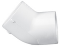 Westlake Pipe & Fittings 2" White Slip x Slip SCH40 PVC 45 Degree Elbow — 417020BC