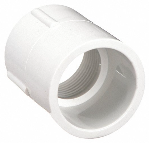 Westlake Pipe & Fittings 2" White Slip x FPT SCH40 PVC Female Adapter — 435020
