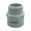 Westlake Pipe & Fittings 1.5" White MPT x Slip SCH40 PVC Male Adapter — 436015BC