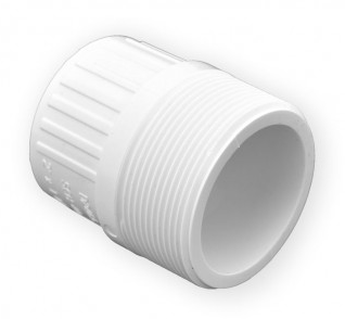 Westlake Pipe & Fittings 2" x 1.5" White MPT x Slip SCH40 Reducing Male Adapter — 436251