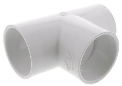 Westlake Pipe & Fittings 2.5" White Slip x Slip x Slip SCH40 Tee — 401025