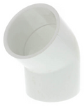 Westlake Pipe & Fittings 2.5" White Slip x Slip SCH40 PVC 45 Degree Elbow — 417025