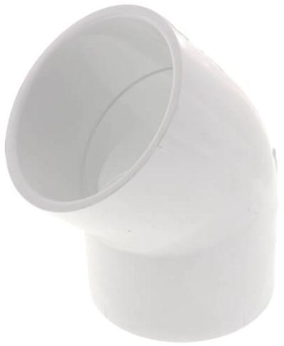 Westlake Pipe & Fittings 3" White Slip x Slip SCH40 PVC 45 Degree Elbow — 417030