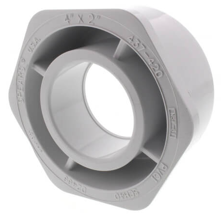 Westlake Pipe & Fittings 4" x 2" SP x Slip Reducer Bushing — 437420