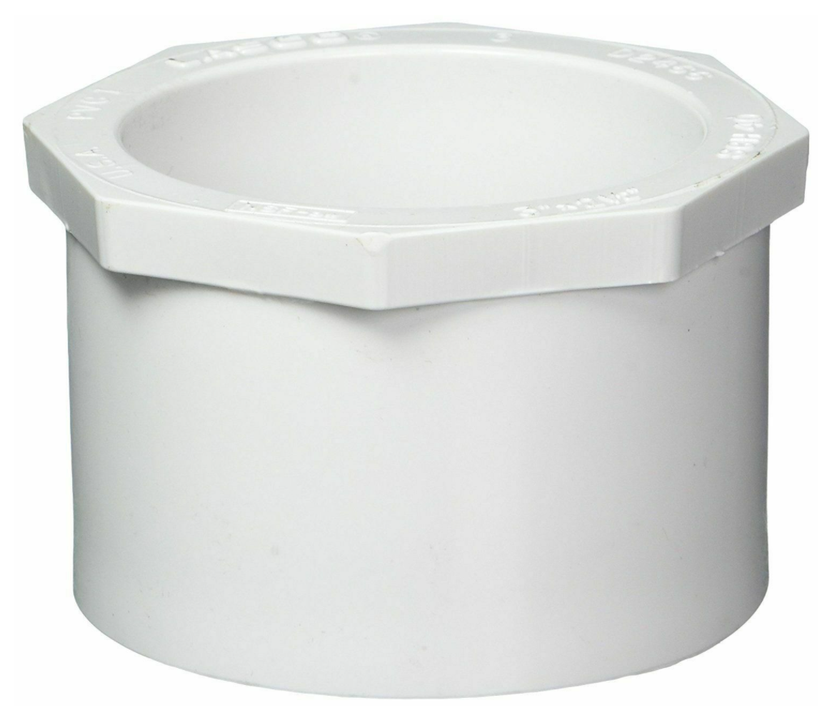 Westlake Pipe & Fittings 3" x 2.5" White SP x Slip SCH40 Reducer Bushing — 437339