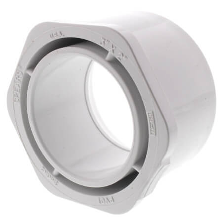 Westlake Pipe & Fittings 3" x 2" White SP x Slip SCH40 Reducer Bushing — 437338