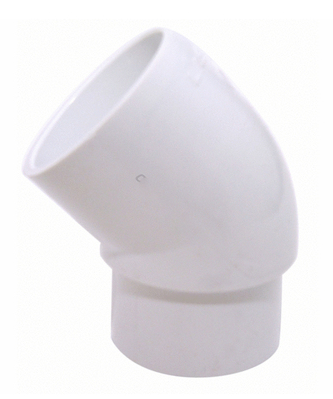 Westlake Pipe & Fittings 2" White SP x Slip SCH40 PVC 45 Degree Street Elbow — 423020BC