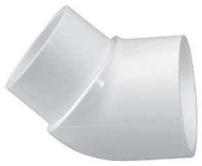 Westlake Pipe & Fittings 1.5" White SP x Slip SCH40 PVC 45 Degree Street Elbow — 423015