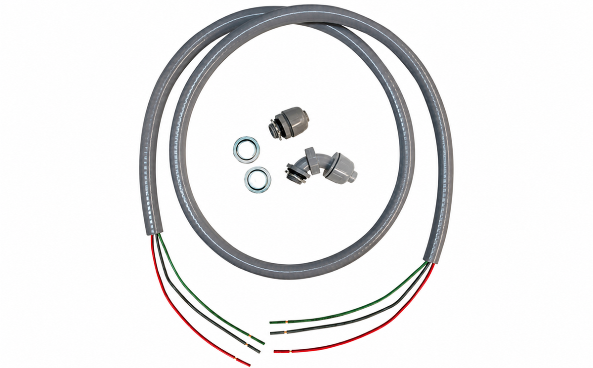 Super-Pro WPLT05-63-SP 3-Wire Electrical Whip Kit, 1/2 Inch x 6 ft.