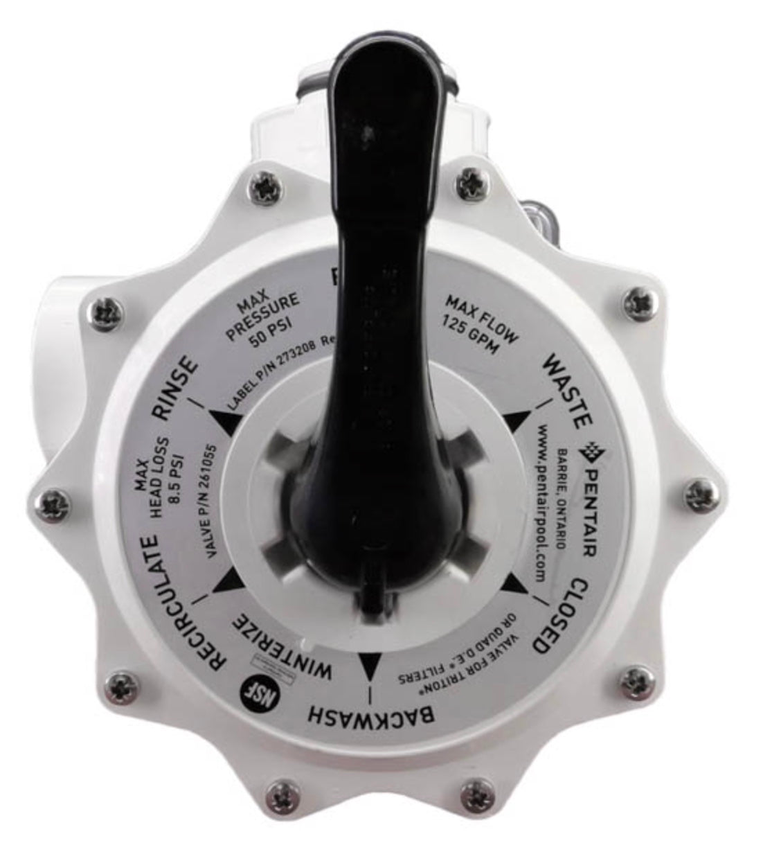 Pentair 2 in. Multiport Valve Kit for Side Mount Sand Filters, SM-20-3, 261055 - detail 1
