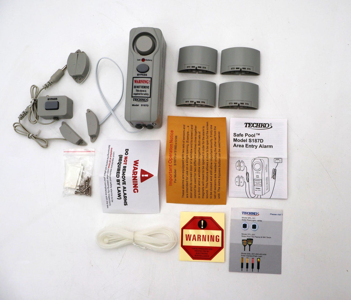 Techko Maid Safe Pool Alarm with Magnetic Sensor and Bypass, S187D — product detail 2