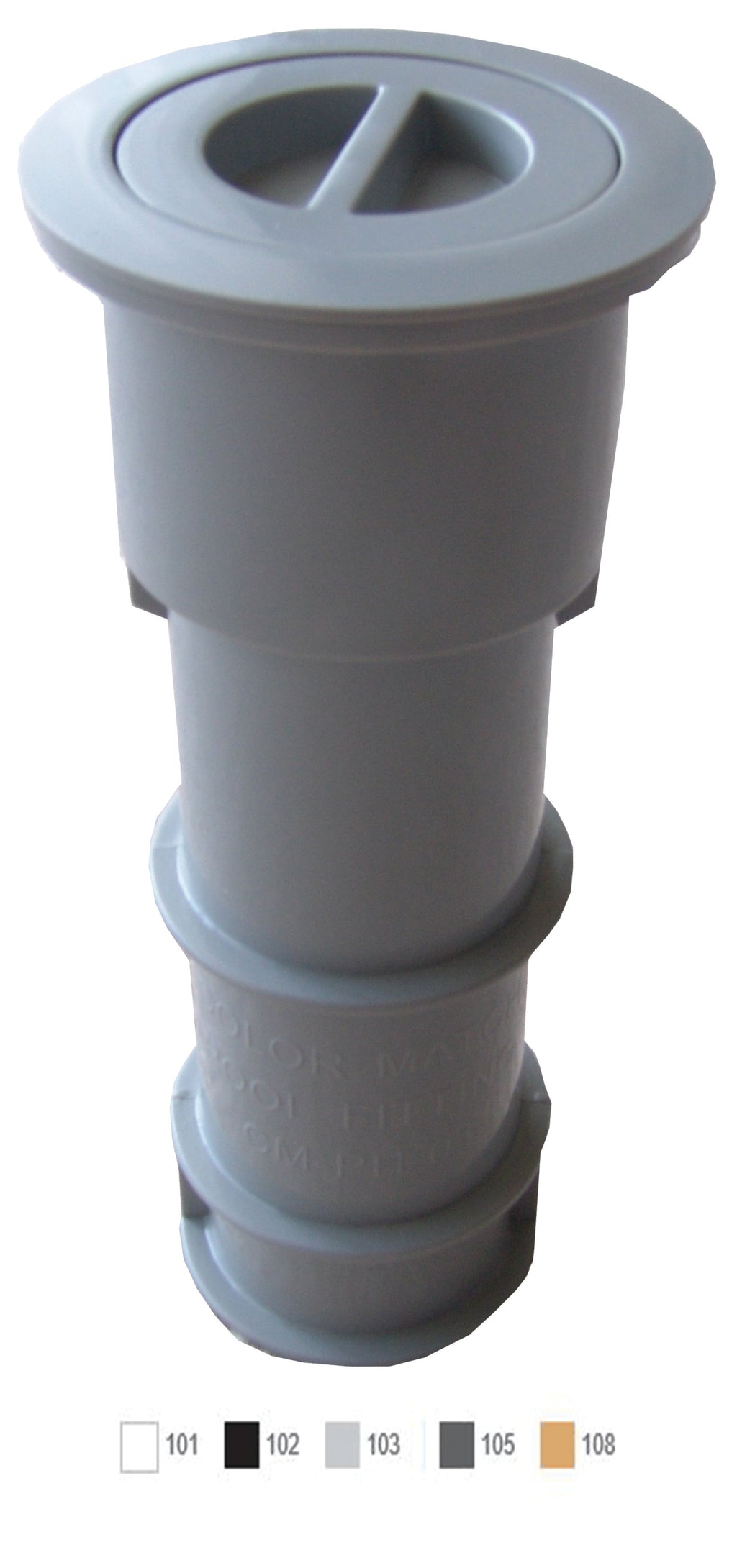 AquaStar 7 1/2" White Umbrella Stand with Sleeve and Center Cap, US101 — product view 1