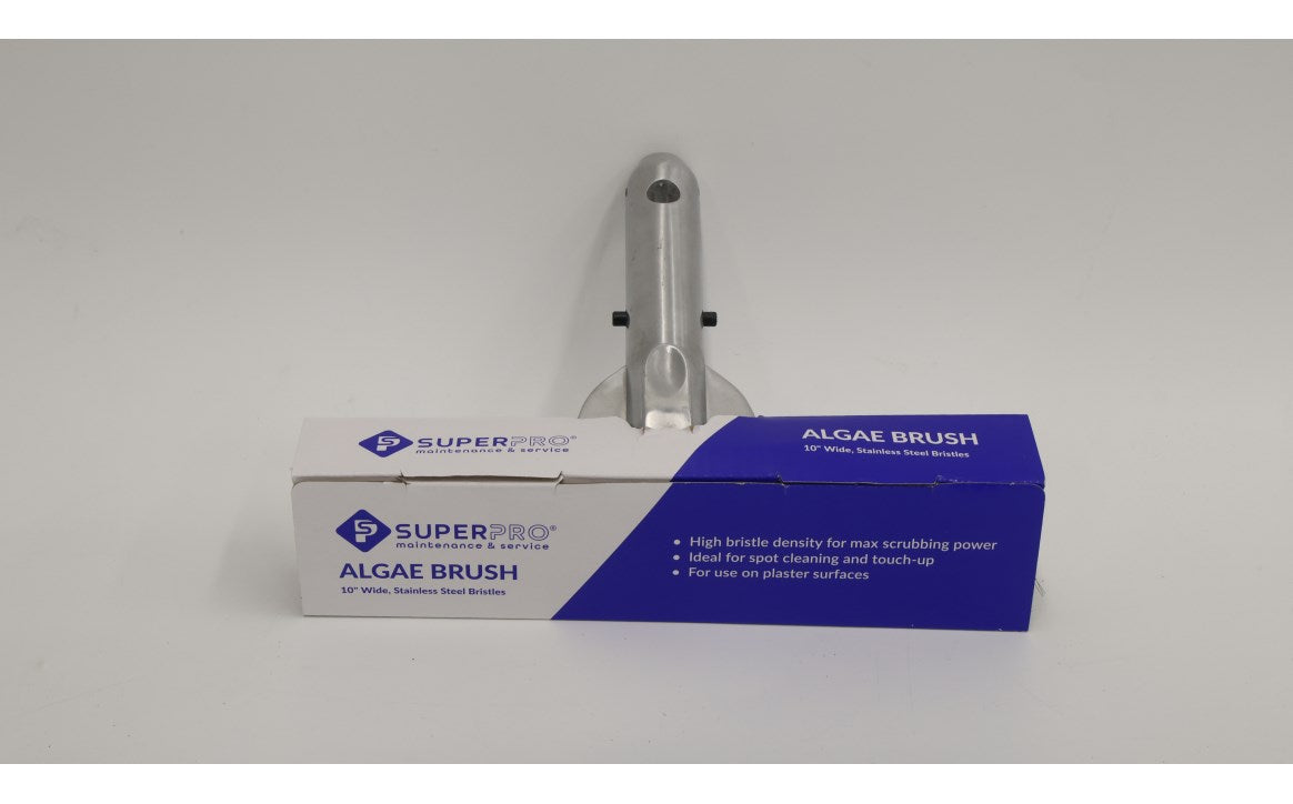 Super-Pro Algae Pro Brush Metal Back 10" Ss Bristle — SP2002