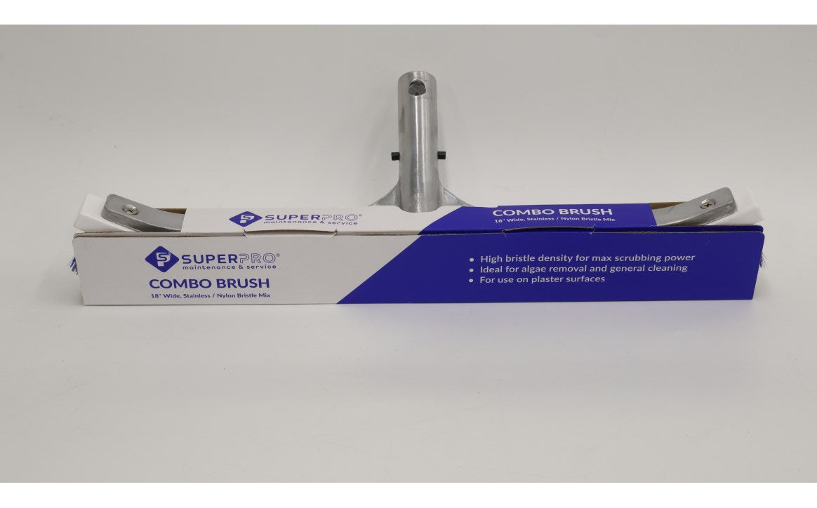 Super-Pro Combo Pro Brush Metal Back 18" Ny/ss Bristle — SP2006