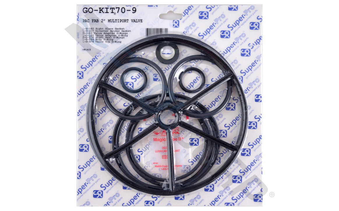 Super-Pro 2-Inch Pac-Fab Multiport Valve Seal Kit — GO-KIT70-9