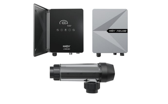 Moov ClearSalt MCS27 salt chlorination system with separate control unit and cell